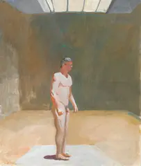 Model in Large Studio by Paul Wonner, 1968, gouache on paper, sold Oct 2017