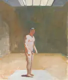 Paul Wonner, Model in Large Studio, 1968, gouache on paper
