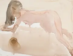 Untitled by Nathan Oliveira, 1990, charcoal and watercolor on heavy paper, offered Oct 2017
