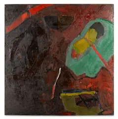 Joan Brown, Things in Vat, 1959, oil on canvas