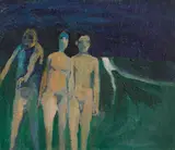Theophilus Brown, Les amis, 1960, oil on board