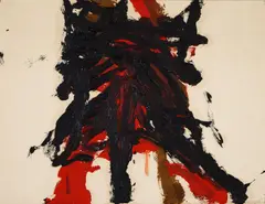 Craig Kauffman, Untitled, 1960, oil on linen mounted to board