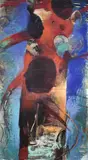 Christopher Brown, In Tall Wood, 1985, oil and charcoal on canvas (diptych)