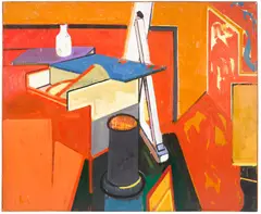James Weeks, Still Life with Bottle, circa 1953, oil on canvas