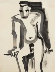 Untitled by David Park, circa 1957, ink wash on paper, offered Oct 2017
