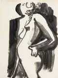 David Park, Untitled, circa 1957, ink wash on paper