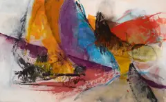 Cataract by Cleve Gray, 1983, acrylic on canvas, sold Oct 2017