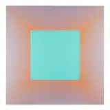 Richard Anuszkiewicz, Aqua Square, 1977-2016, acrylic on canvas