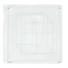 Piotr Kowalski, Symmetry of a Cube, 1975, sanded engraving on glass