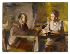 Untitled by Richard Estes, 1965, oil on canvas, sold Oct 2017