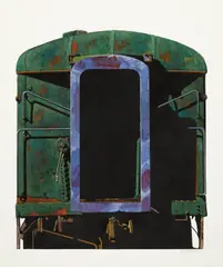 Study for Portal II by Robert Cottingham, 1992, watercolor and gouache on paper, sold Oct 2017