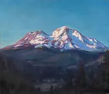 Henry Joseph Breuer, A Sunny Mountain Peak (Mt. Shasta), 1916, oil on canvas