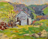 Selden Connor Gile, Untitled (landscape with blue barn)