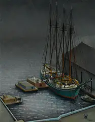 The Codfisher by Otis Oldfield, 1934, oil on canvas, sold Nov 2016