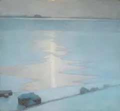 A Winter Dream by L. Birge Harrison, pastel on paper mounted to canvas, sold Nov 2016