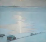 L. Birge Harrison, A Winter Dream, pastel on paper mounted to canvas
