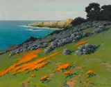 John Marshall Gamble, Coastal vibrance, oil on canvas