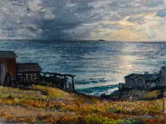 Laguna coastal scene by Joseph Kleitsch, oil on canvas, sold Nov 2016
