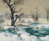 A Winter's Day (After the Thaw) by Maurice Braun, oil on canvas, offered Nov 2016
