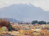 Hanson Puthuff, Late Season Snow, oil on masonite