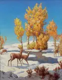Conrad Buff, Early snow (deer and Aspen)