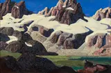 Conrad Buff, Grand Tetons, oil on masonite