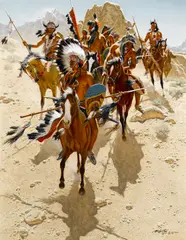 The Marauders by Frank McCarthy, 1990, oil on canvas, offered Nov 2016