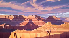 Sunset Vishnu Temple by Ed Mell, 1987, oil on canvas, sold Nov 2016