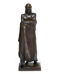 Alexander Stirling Calder, An American Stoic (Portrait of Najinyankte), 1912, bronze with dark brown patina