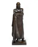 Alexander Stirling Calder, An American Stoic (Portrait of Najinyankte), 1912, bronze with dark brown patina