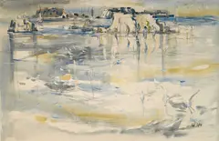 Philip Latimer Dike, Mirror of Pleasure, watercolor and gouache on paper