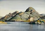 Sherwood Lake by Emil Kosa Jr., watercolor and graphite on Arches paper, sold Nov 2016