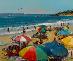 Filastro Mottola, View toward Bird Rock, oil on masonite