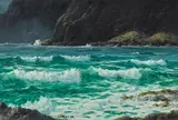 Lloyd Sexton, Jr., Makapuu Point, Oahu, Hawaii, 1978, oil on canvas