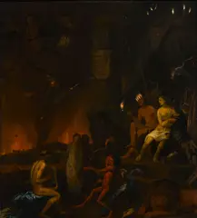 David Ryckaert III, Orpheus in the Underworld, oil on panel