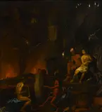 David Ryckaert III, Orpheus in the Underworld, oil on panel
