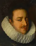 Justus Sustermans, A portrait of a gentleman in a white ruff collar, oil on canvas