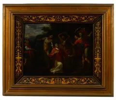 Jacopo Vignali, The stoning of St. Stephen, oil on copper laid down on board