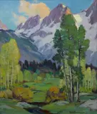 Frederick Almond Zimmerman, Mountain stream, oil on canvas