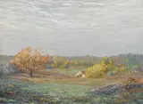 Leonard Ochtman, Landscape in early autumn, oil on canvas