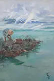 Roland Strasser, Japan 22, Oil on canvas