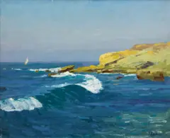 Ferdinand Kaufmann, The Wave (The Coastline), oil on board