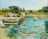 Yolande Ardissone, Boats in a harbor