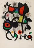 Poster for the exhibition 'Bronzes,' Hayward Gallery (M. 846) by Joan Miró, 1972, Lithograph in colors on Arches paper, sold Dec 2015