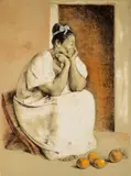 Mujer de Yucatán con Naranjas (B. 8) by Francisco Zúñiga, 1973, Lithograph in colors on wove paper, sold Dec 2015