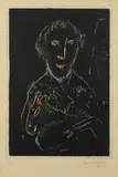 Marc Chagall, Auto-portrait (M. 697), 1973, Lithograph in colors on Arches paper
