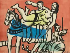La parade (S. E25) by Fernand Léger, 1953, Lithograph and pochoir in colors on wove paper, offered Dec 2015