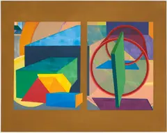 Out and In by Al Held, 1987, Aquatint in colors on wove paper, offered Dec 2015
