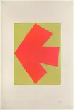 Orange over Green (A. 27) by Ellsworth Kelly, 1964, Lithograph in colors on Rives BFK paper, offered Dec 2015