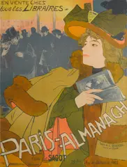 Georges de Feure, Paris-Almanach (M. 342), 1894, Lithograph in colors on wove paper backed with linen